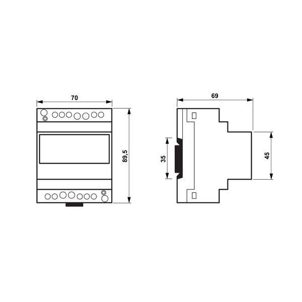 Modular ammeter, 25A-AC, direct, analogue image 4