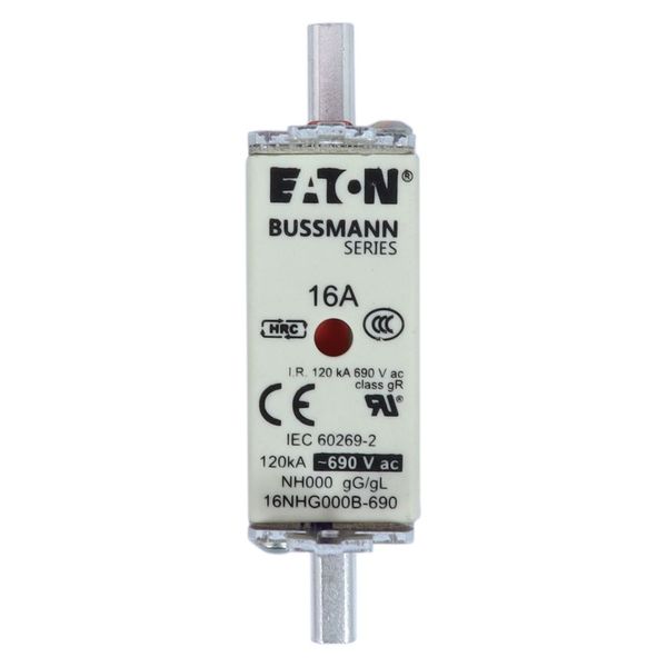 Fuse-link, LV, 16 A, AC 690 V, NH000, gL/gG, IEC, dual indicator, live gripping lugs image 9