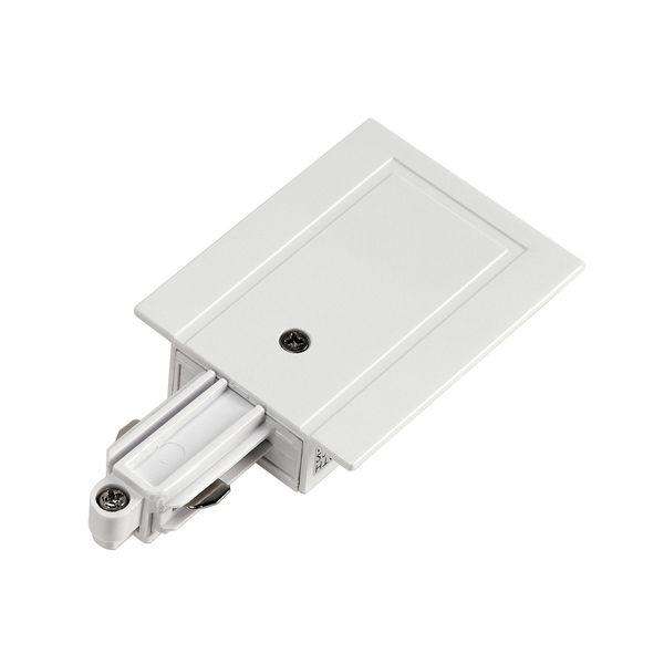 Feed-in 1-ph-hv-track recessed, protection cond. left, white image 1