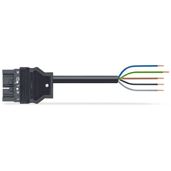 pre-assembled connecting cable;Eca;Plug/open-ended;dark gray image 1