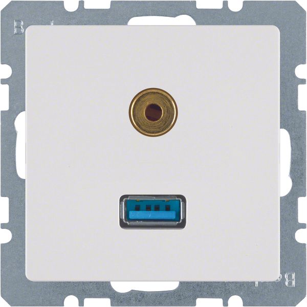 USB/3.5 mm audio soc. out., Q.1/Q.3, p. white velvety image 1
