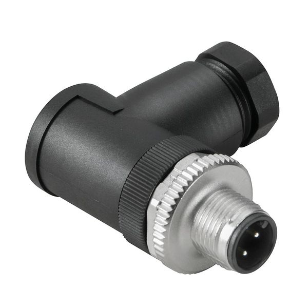 Round plug (field customisable), pin, 90&deg;, Screw connection, M12,  image 1