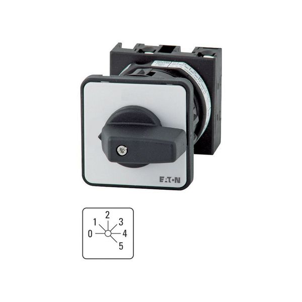 Step switches, T0, 20 A, centre mounting, 3 contact unit(s), Contacts: 5, 45 °, maintained, With 0 (Off) position, 0-5, Design number 144 image 1