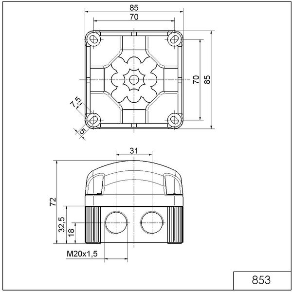 LED Double Flash Beacon BWM 115-230VAC R image 3