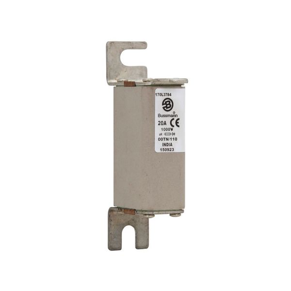 Fuse-link, high speed, 20 A, AC 1000 V, Size 00, 30 x 67 x 128 mm, aR, IEC, single indicator image 11