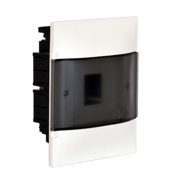 LEGRAND 1X4M FLUSH CABINET SMOKED DOOR WITHOUT TERMINAL BLOCK FOR MASONRY WALL image 1