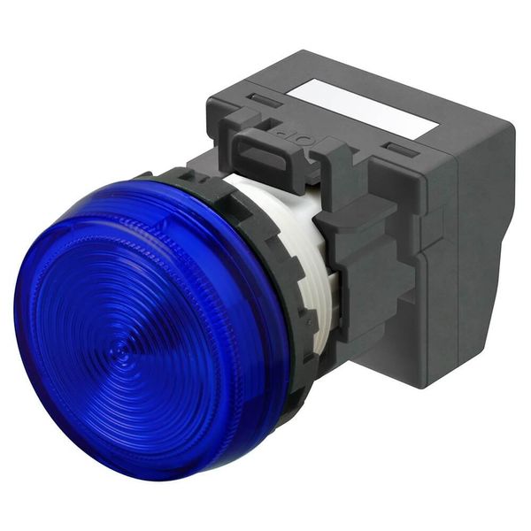 M22N Indicator, Plastic flat, Blue, Blue, 24 V, push-in terminal image 1