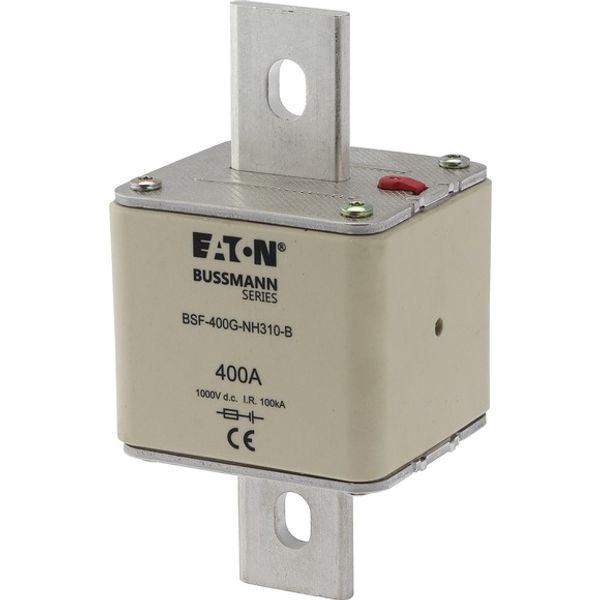 Fuse-link, high speed, 400 A, DC 1000 V, NH3, 71 x 76 x 150 mm, gBat, IEC, bolted connection image 2