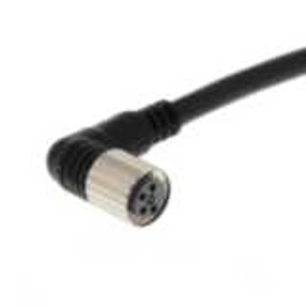 Sensor cable, M8 right-angle socket (female), 4-poles, PVC robot cable image 1