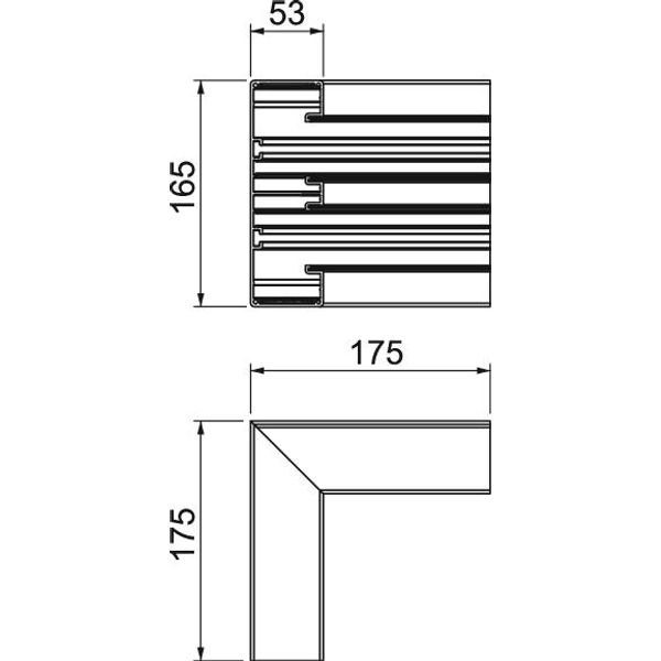 GA-IS53165EL Internal corner Aluminium, rigid form 53x165x175 image 2