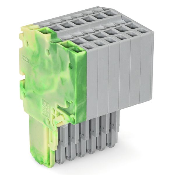 2-conductor female connector Push-in CAGE CLAMP® 1.5 mm² green-yellow/ image 1