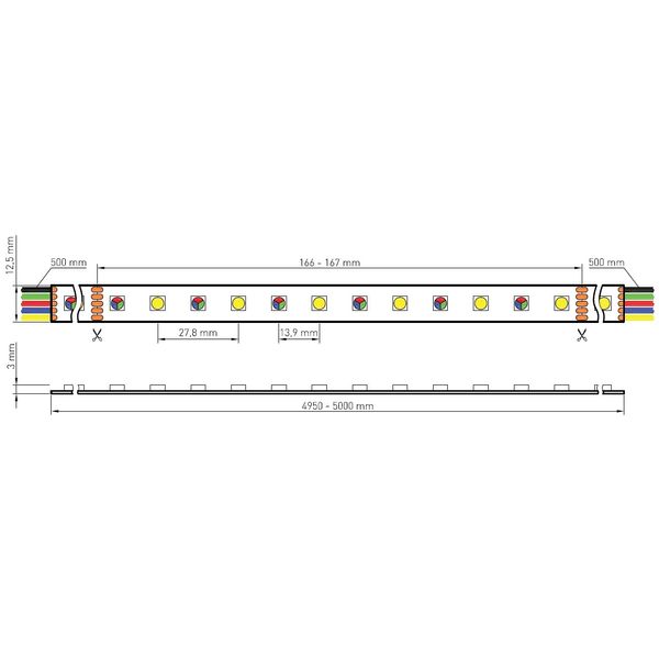 FS 86, RGB-UWW, Ra=90+, 9W/m, 755lm/m, 24VDC, IP44, l=5m image 4