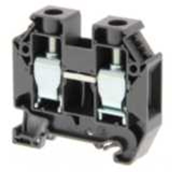 Feed-through DIN rail terminal block with screw connection for mountin image 1