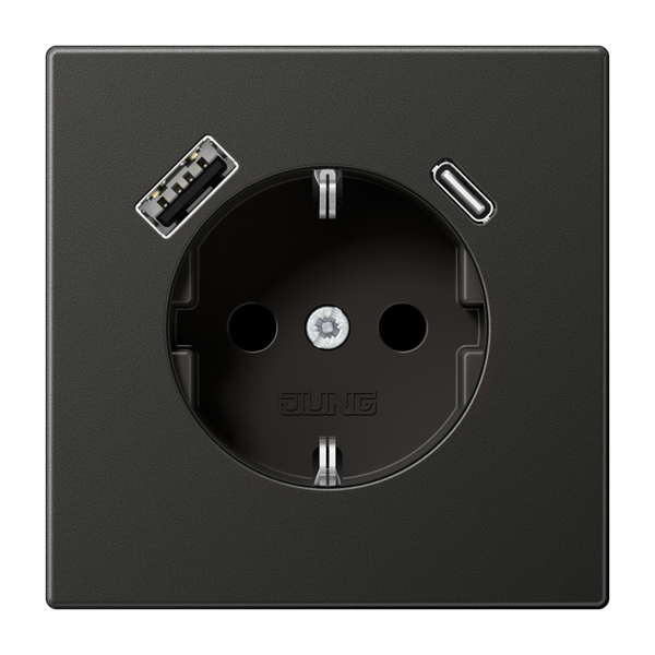 SCHUKO socket with USB type AC AL1520-15CAAN image 1