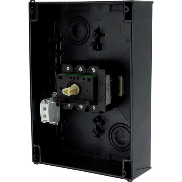 Main switch, P3, 100 A, surface mounting, 3 pole, 1 N/O, 1 N/C, STOP function, With black rotary handle and locking ring, Lockable in the 0 (Off) posi image 26
