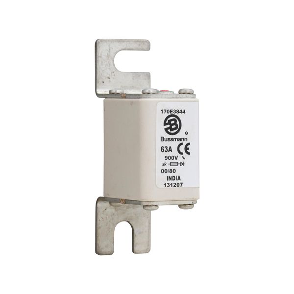 Fuse-link, high speed, 63 A, DC 900 V, DIN 00, aR, DIN, IEC, with indicator image 5