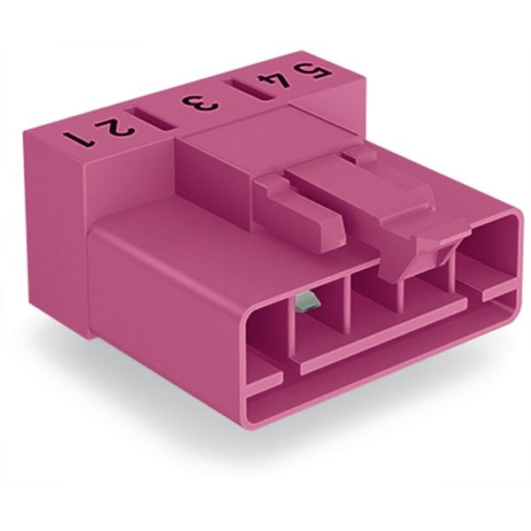 Plug for PCBs angled 5-pole pink image 2