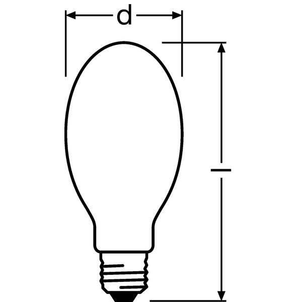 High pressure sodium lamp , RNP-E/XLR 50W/S/230/E27 RO image 3