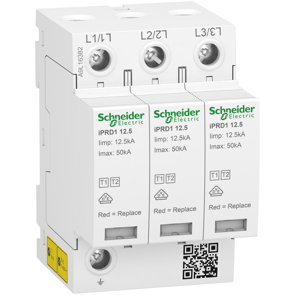 Modular surge arrester, Acti9 iPRD1 12.5, 3 P, 350 V, with remote transfert image 4