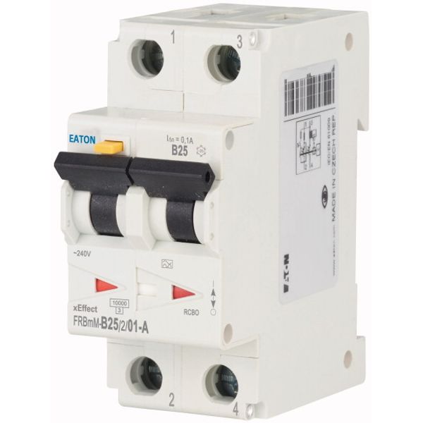 RCD/MCB combination, 25 A, 100 mA, MCB trip characteristic: B, 2p, RCD trip characteristic: A image 2