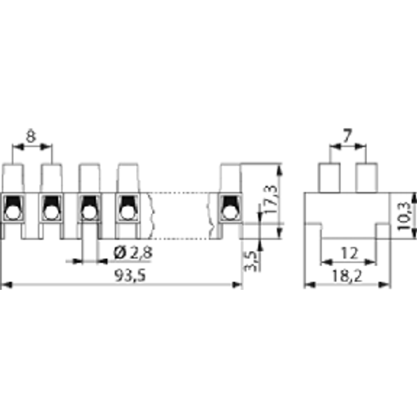 Terminal strip 1616MF.12-AK, 12-p 1,5mm² foot image 2