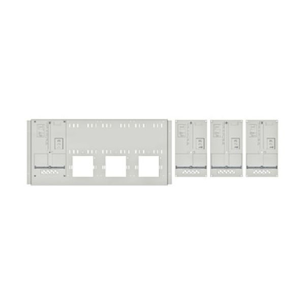 Set Meter box insert 1-row, 4 meter boards / 9 Modul heights image 1