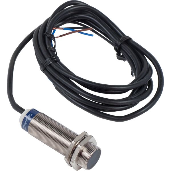 Inductive proximity sensors XS, inductive sensor XS6 M18, L62mm, brass, Sn8mm, 12...48 VDC, cable 2 m image 1