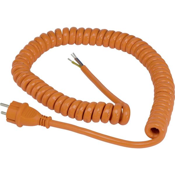 "Spiral polyurethane power cordâ€ 5m H07BQ-F 3G1,5 orange image 1