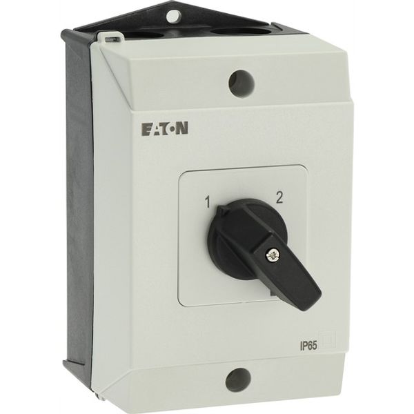 Multi-speed switches, T0, 20 A, surface mounting, 4 contact unit(s), Contacts: 8, 90 °, maintained, Without 0 (Off) position, 1-2, Design number 11 image 11