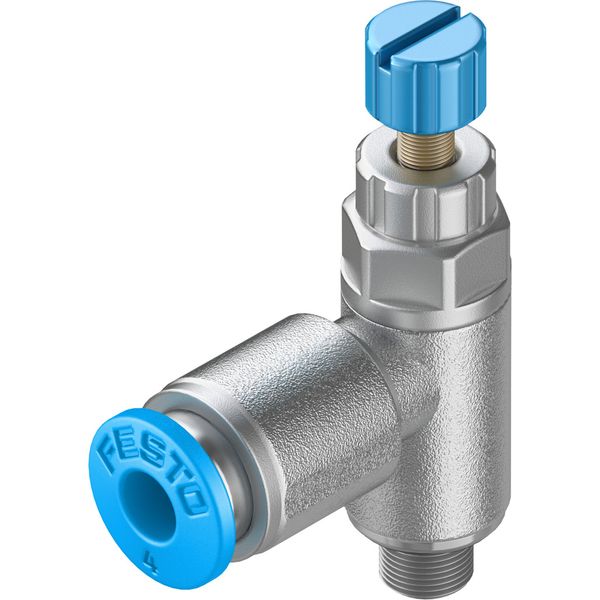 GRLA-M5-QS-4-RS-D One-way flow control valve image 1