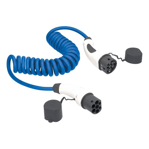 Coiled charging cable electric car Mode 3 Type 2 400 V 32 A 3-phase, 22 kW image 1