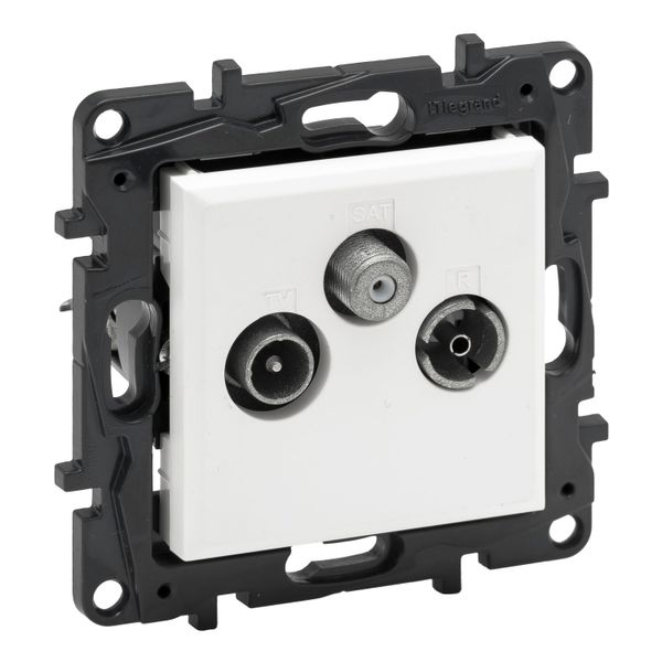 TV-R-SAT SOCKET STAR ALUMINIUM image 1