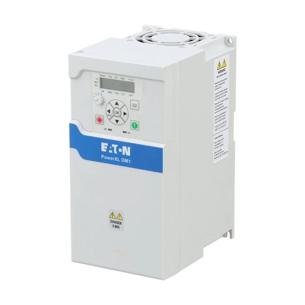 Variable frequency drive, 230 V AC, 1-phase, 17.5 A, 4 kW, IP20/NEMA0, Radio interference suppression filter, 7-digital display assembly, Setpoint pot image 6