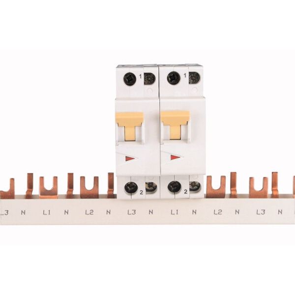 Phase busbar, 4-phases, 16qmm, fork connector+pin, 1m image 1