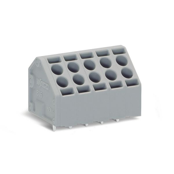 2-conductor PCB terminal block 1.5 mm² Pin spacing 5 mm gray image 1
