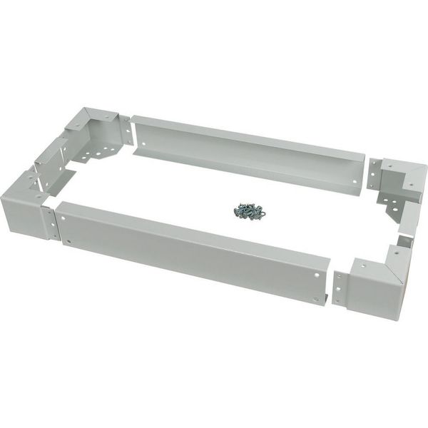 Plinth for cable connection baseframe, HxW=100x300mm, D=800mm, grey image 5