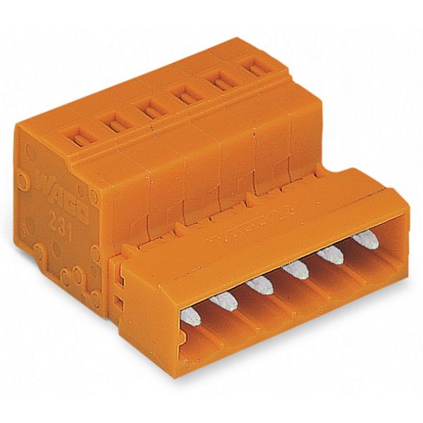 1-conductor male connector CAGE CLAMP® 2.5 mm² orange image 1