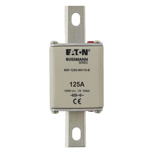 Fuse-link, high speed, 125 A, DC 1000 V, NH1, 40 x 53 x 135 mm, gBat, IEC, bolted connection image 7