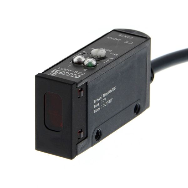 Photoelectric sensor, retroreflective, 2 m, DC, 3-wire, NPN, horizonta image 2