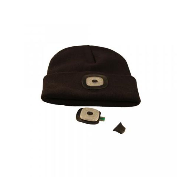 Cepure ar LED lukturi USB black SHADA 700325 image 1