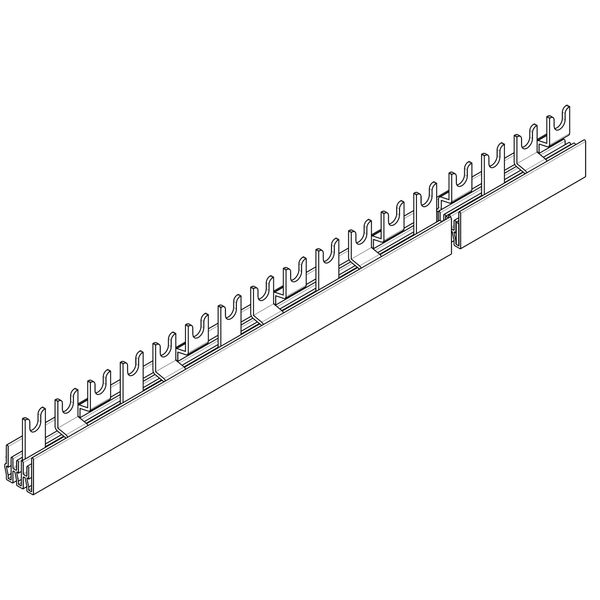 C-Busbar 3-pole, no break-out, 16mmý image 1