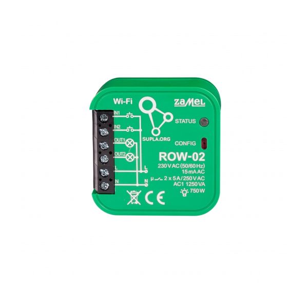 2-Channel bidirectional flush mounted Wi-Fi receiver type: ROW-02 image 1