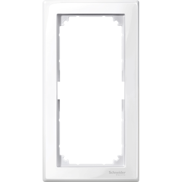 M-Smart frame, 2-gang without central bridge piece, polar white, glossy image 4