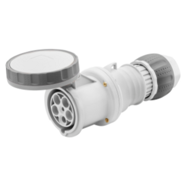 STRAIGHT CONNECTOR HP - IP66/IP67/IP68/IP69 - 3P+N+E - 63A- >50-250V - d.c. - GREY - 3H - MANTLE TERMINAL image 1