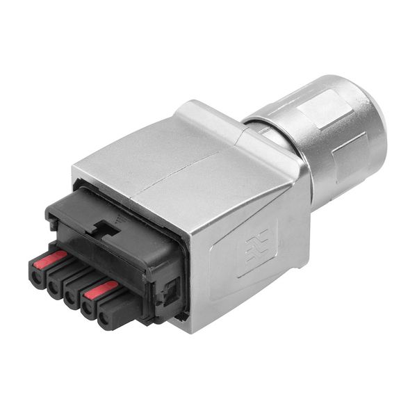 Power plug-in connector (industrial ethernet), Colour: Silver grey, IP image 1