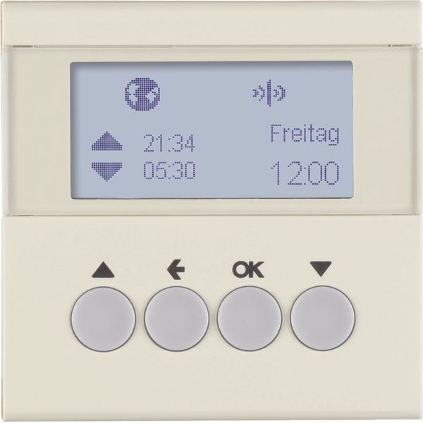 KNX radio blind time switch quicklink, display, S.1, white glossy image 1