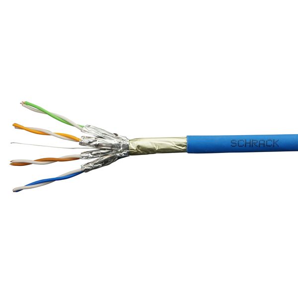F/FTP Cable Cat.6a, 4x2xAWG23/1, 500MHz, LS0H-3, Dca, blue image 1
