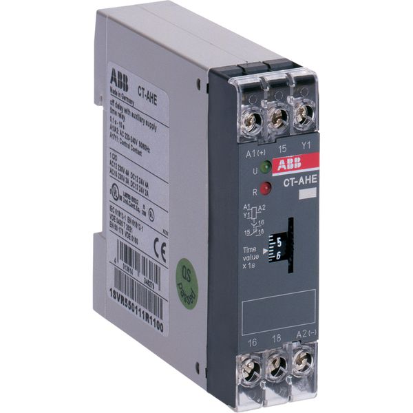 CT-AHE Time relay, OFF-delay 1c/o, 0.1-10s, 24VAC/DC image 1