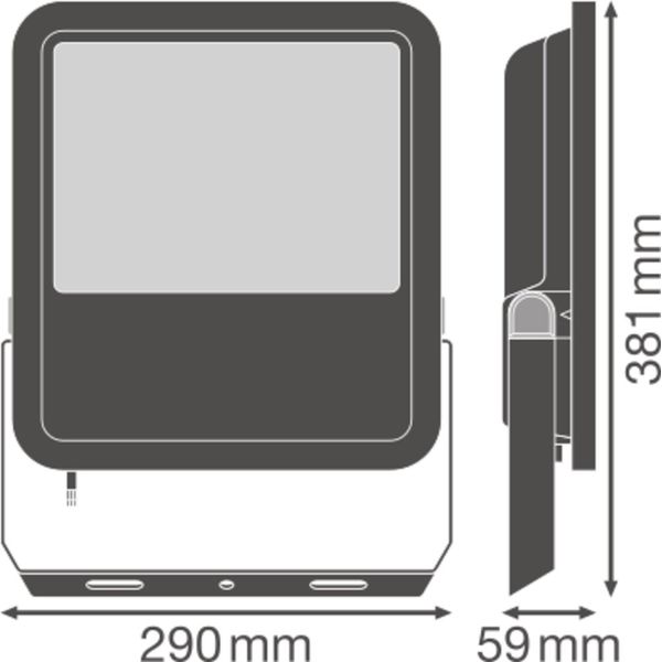 FLOODLIGHT 125 W 6500 K SYM 100 BK image 6