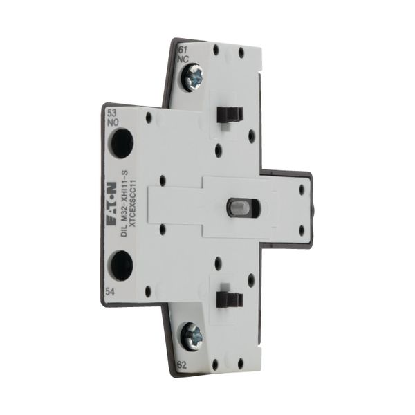 Auxiliary contact module, 2 pole, Ith= 16 A, 1 N/O, 1 NC, Side mounted, Screw terminals, DILM17 - DILM38 image 5